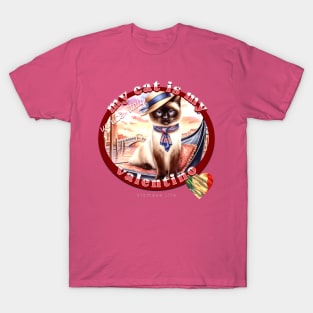 My Cat Is My Valentino Siamese Life 58Z T-Shirt